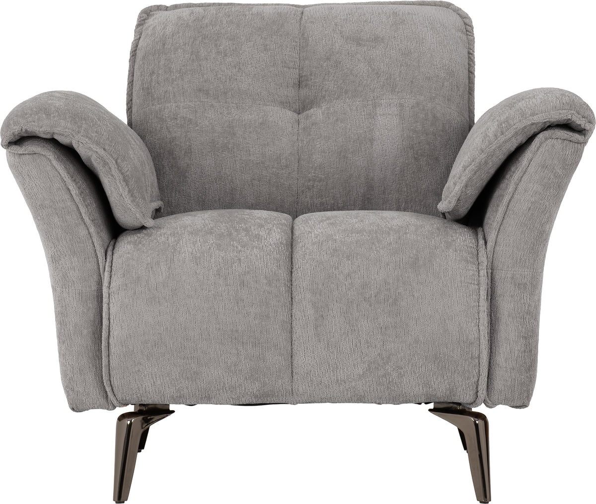 AMALFI 1 SEATER CHAIR - GREY FABRIC