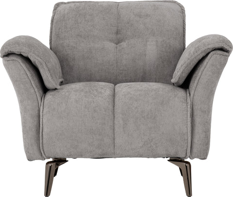 AMALFI 1 SEATER CHAIR - GREY FABRIC