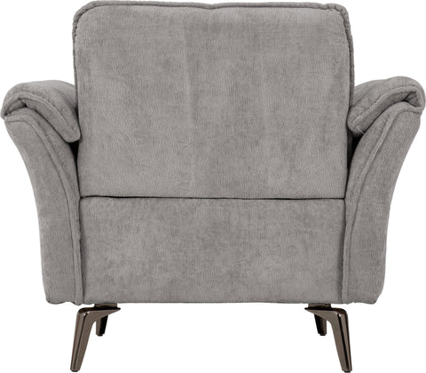 AMALFI 1 SEATER CHAIR - GREY FABRIC