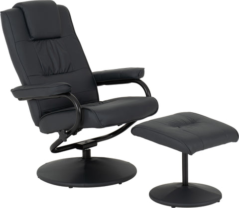 ASCOT RECLINER CHAIR AND FOOTSTOOL - MIDNIGHT BLUE