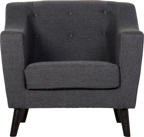 ASHLEY 1 SEATER SOFA - DARK GREY FABRIC