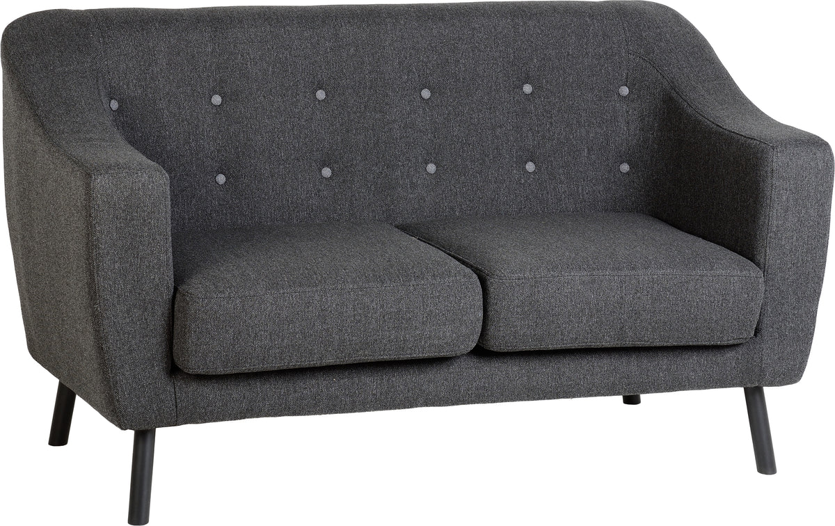 ASHLEY 2 SEATER SOFA - DARK GREY FABRIC