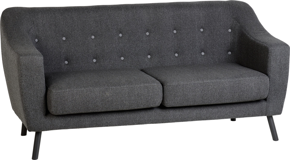 ASHLEY 3 SEATER SOFA - DARK GREY FABRIC