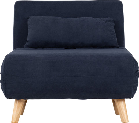 ASTORIA CHAIR BED - NAVY BLUE FABRIC