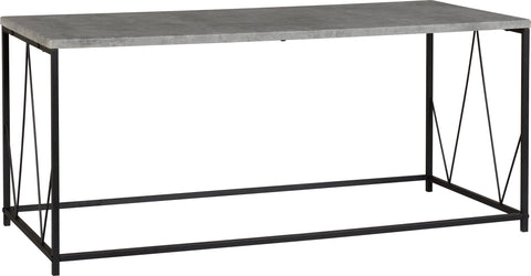 ATHENS RECTANGULAR COFFEE TABLE - CONCRETE EFFECT/BLACK