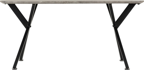 ATHENS OVAL COFFEE TABLE - CONCRETE EFFECT/BLACK
