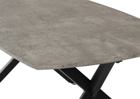 ATHENS OVAL COFFEE TABLE - CONCRETE EFFECT/BLACK